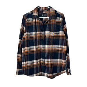 Carhartt plaid tencel Fiber Series Relaxed Fit Flannel Shirt womens M
